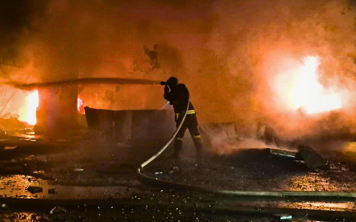 Киев после взрывов накрыл смог