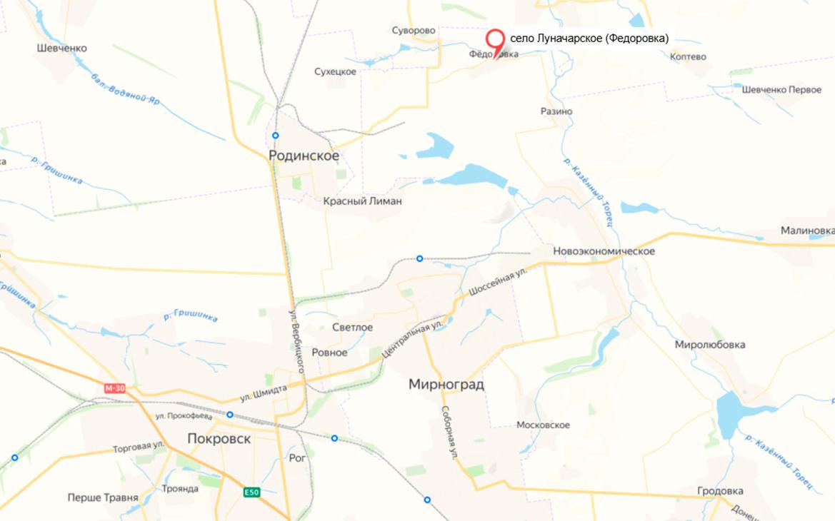 Российские военные заняли Луначарское у Покровска